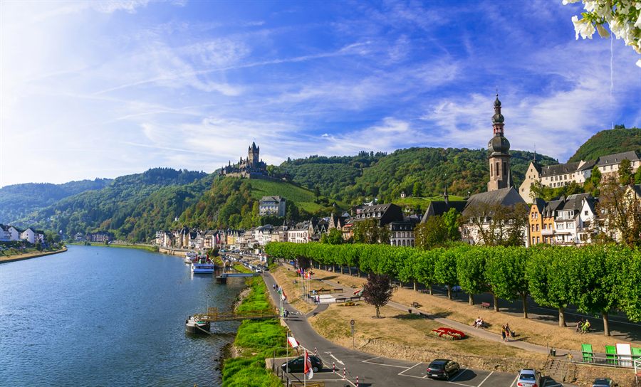 Cochem on the Moselle River with its castle on the hill
